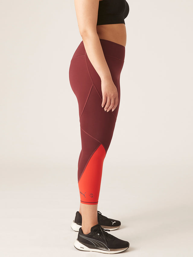 Puma X Modibodi 7/8 Active Legging Moderate Aubergine/Gebranntes Rot