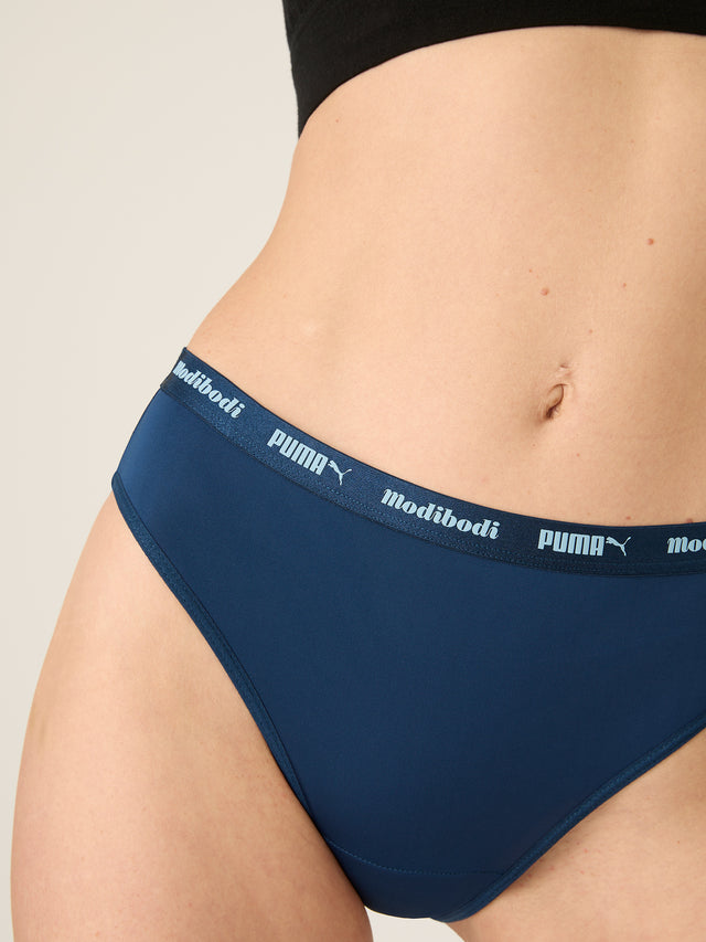 Puma X Modibodi Active Cheeky Brief Hellpersisches Blau