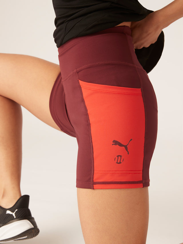 Puma X Modibodi Active Cycle Short Moderate Aubergine/Gebranntes Rot