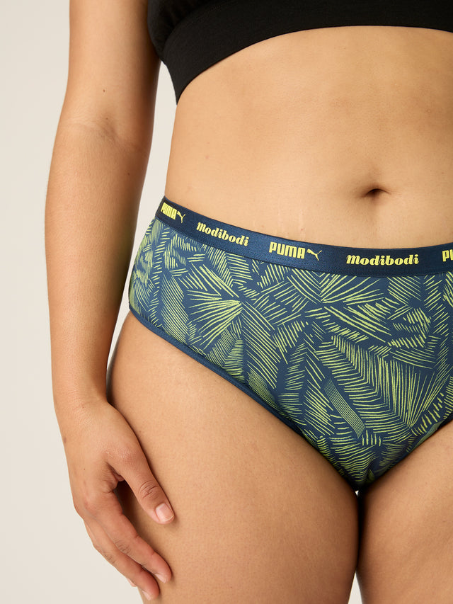 Puma X Modibodi Active Printed Classic Brief Moderate Palmengrün