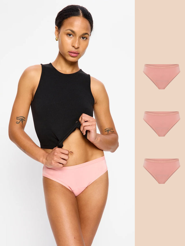 Klassischer Bikini Moderate Prickly Pink 3er-Pack