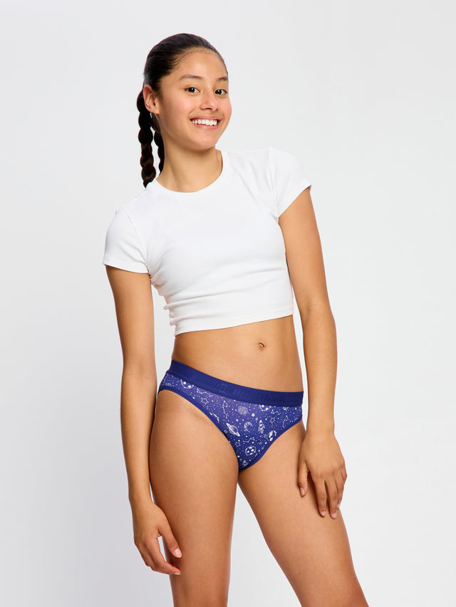 Bikini taille basse ado flux moyen Bleu galactique