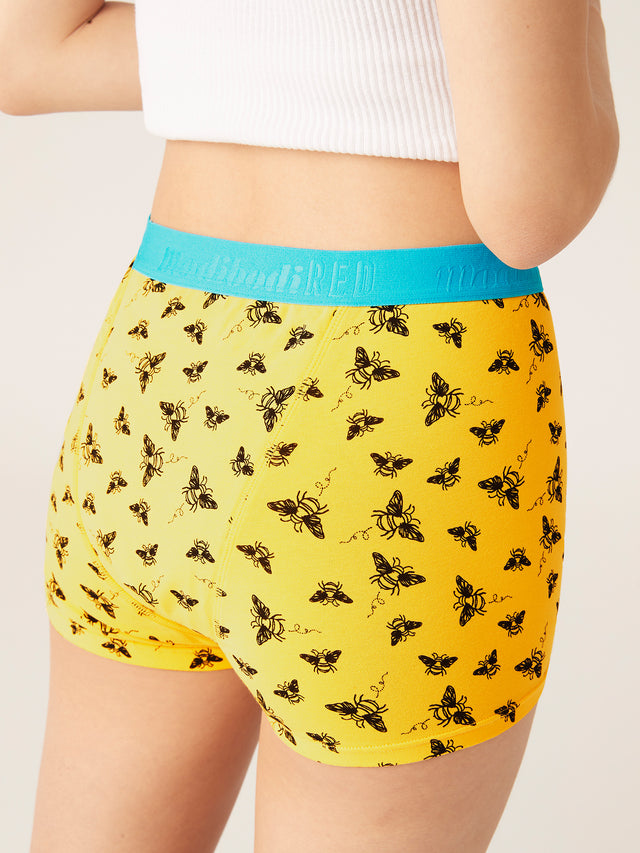 Boxer taille basse ado flux maxi Jaune abeille
