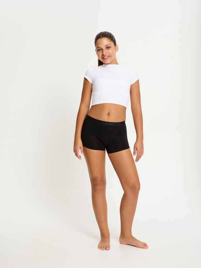 Boxer taille basse ado flux moyen Noir