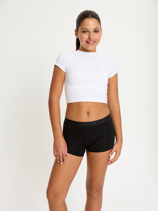 Boxer taille basse ado flux moyen Noir