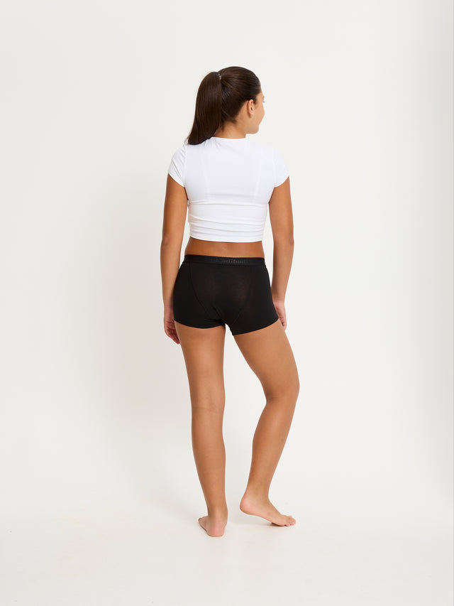 Boxer taille basse ado flux moyen Noir