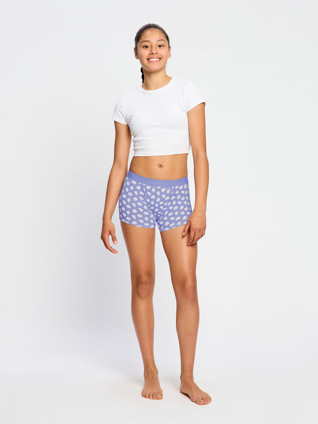 Boxer taille basse ado flux moyen Bleu Giggly Ghost