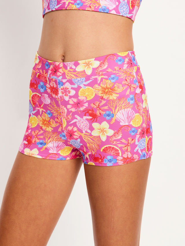 Marine Dream Teen Swimwear Hi Waist Short Super Tropicana Crush