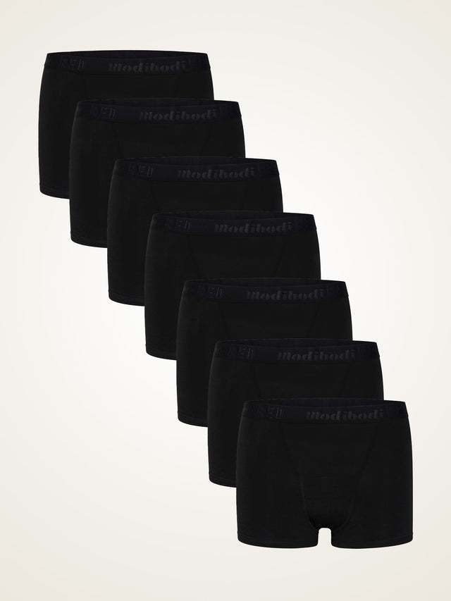 Pack de 7 boxers taille basse ado flux moyen Noir
