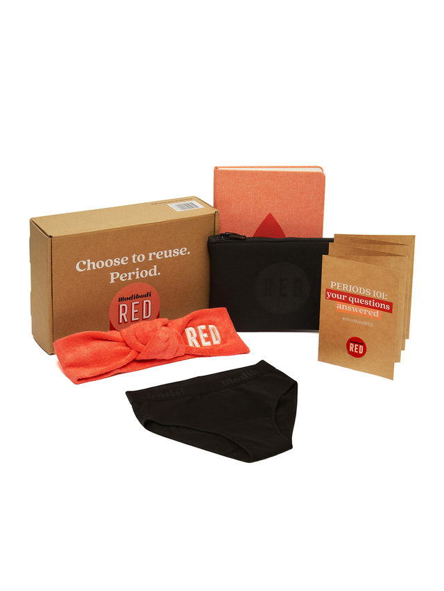 My Period Kit with Hipster Bikini Moderate Black