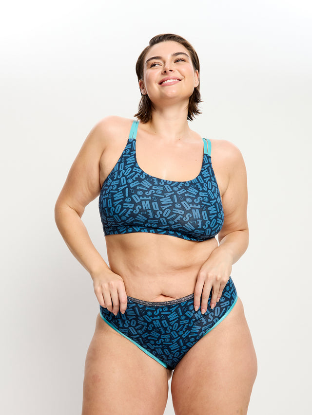 SmileyWorld® | Ensemble débardeur Modibodi dos en X et culotte taille haute