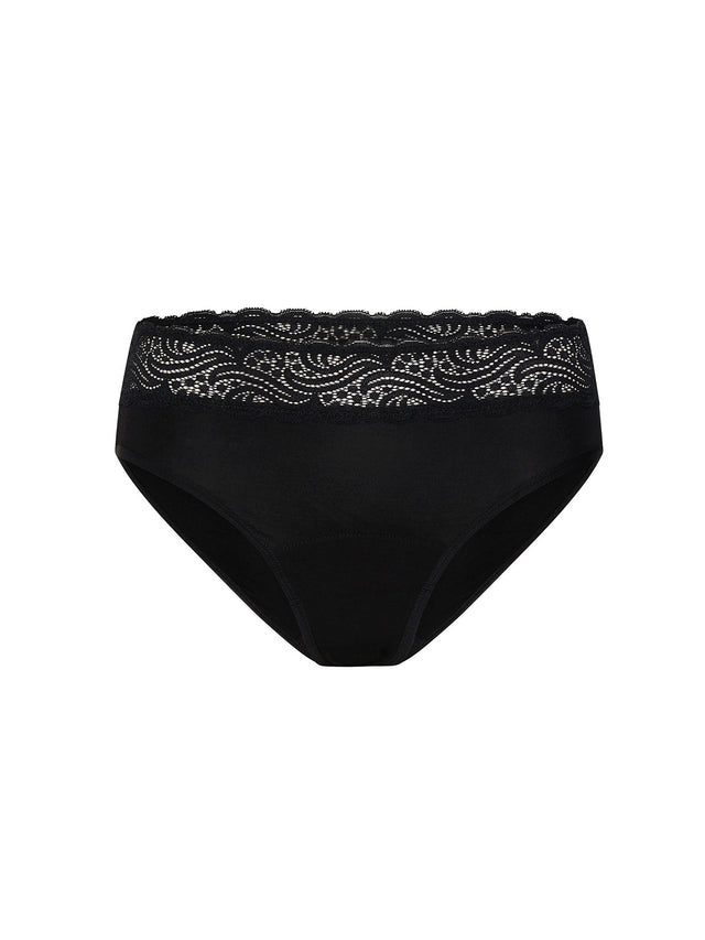 Sensual Hi Waist Bikini Moderate Black