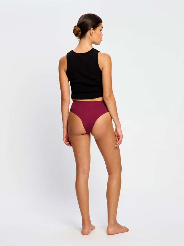 Culotte taille haute sans coutures West Ham United Women X Modibodi Bordeaux Moyen