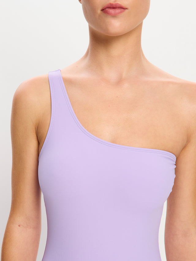 Bademode One-Shoulder Einteiler Helles Lavendel