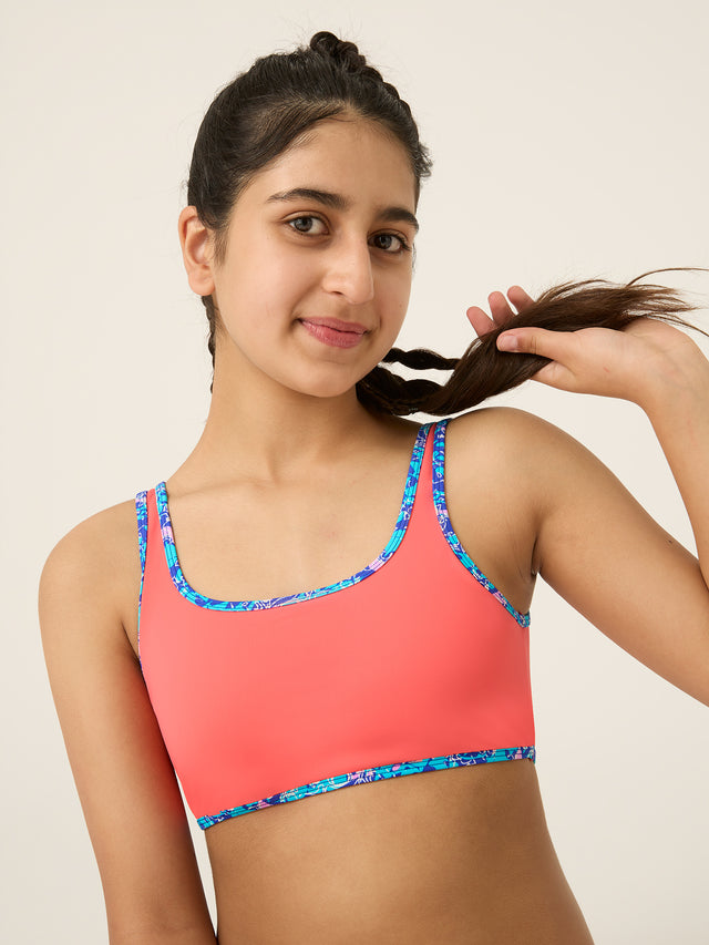 Crop Top für Teen Bademode Rosa Koralle