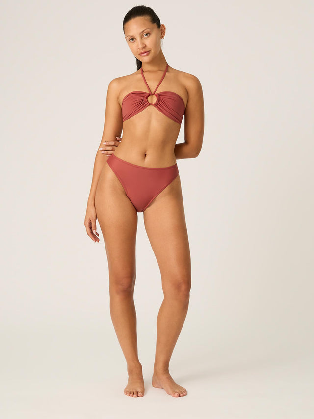 Haut de bikini multipositions Rouge Sahara