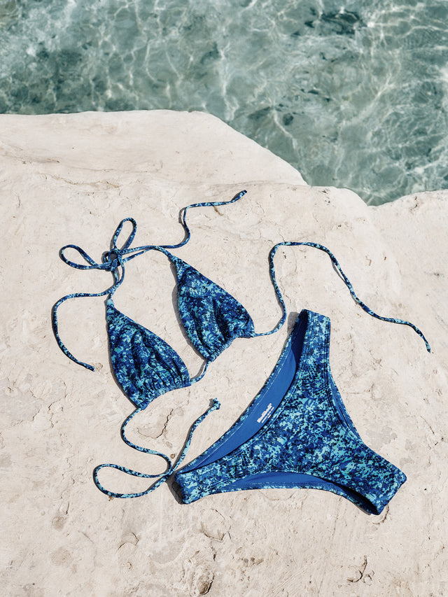 Tidal Swimwear Cheeky Bottom Super Python Blau
