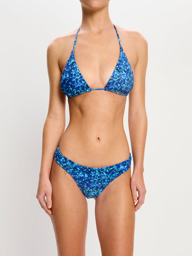 Tidal Swimwear Cheeky Bottom Super Python Blau