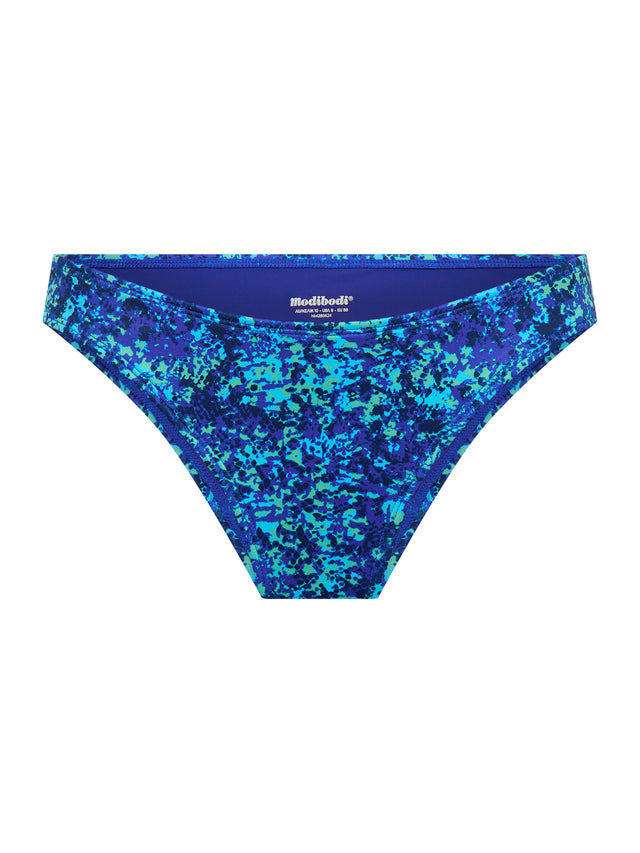 Tidal Swimwear Cheeky Bottom Super Python Blau
