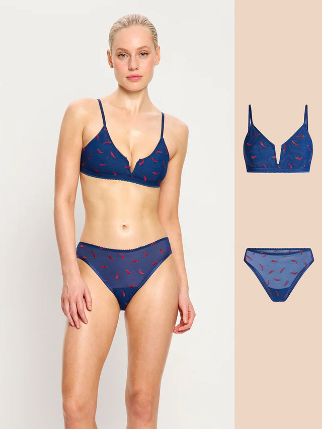 Intimates Spicy Day Bralette &amp; Cheeky Slip Set