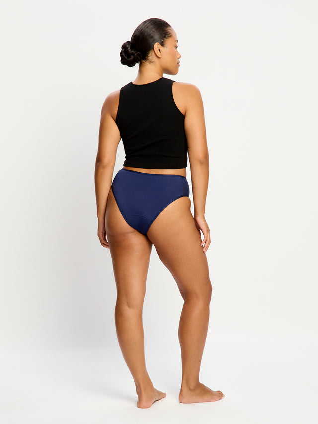 Allure Hi Waist Brief Moderate Night sky Blue