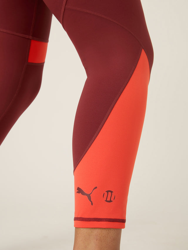 Puma X Modibodi 7/8 Active Legging Moderate Aubergine/Burnt red