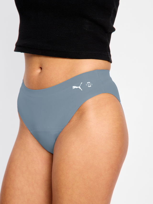 Bikini Actif sans coutures Puma X Modibodi flux moyen Bleu natif