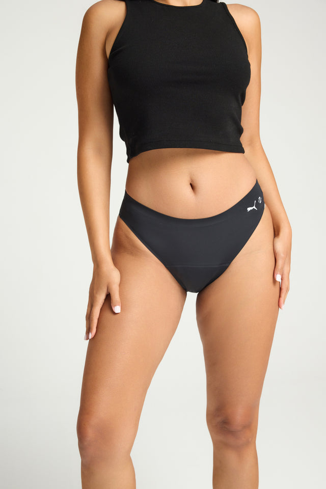 Puma X Modibodi Seamless Active Bikini Moderate Onyxgrau