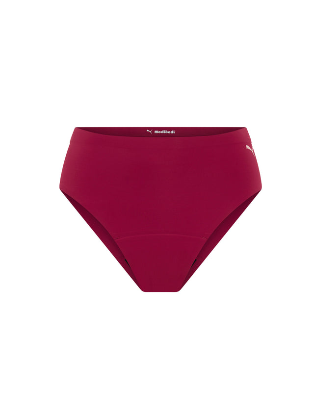 Bikini Actif sans coutures Puma X Modibodi flux moyen Rubis scintillant