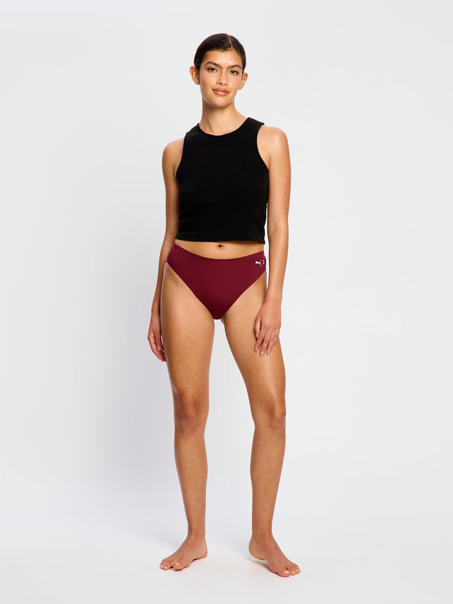 Bikini Actif sans coutures Puma X Modibodi flux moyen Rubis scintillant