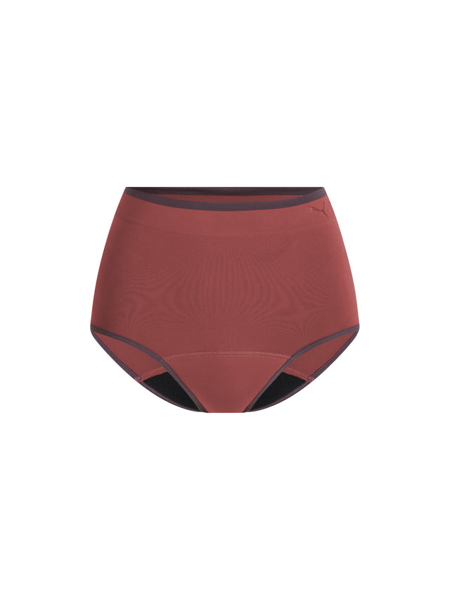 Puma X Modibodi Slip Sans Coutures Taille Haute Jambes Courtes Flux Modéré Prune Violette