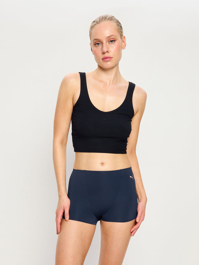 Sinnlicher Bikini mit hoher Taille, moderate Bedeckung, Bitter Chocolate Braun