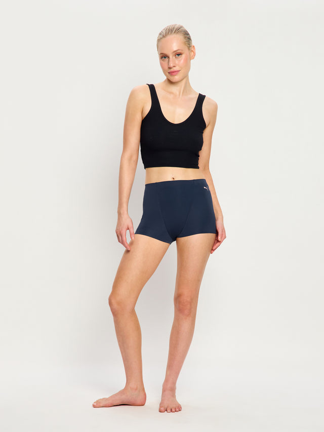 Sinnlicher Bikini mit hoher Taille, moderate Bedeckung, Bitter Chocolate Braun