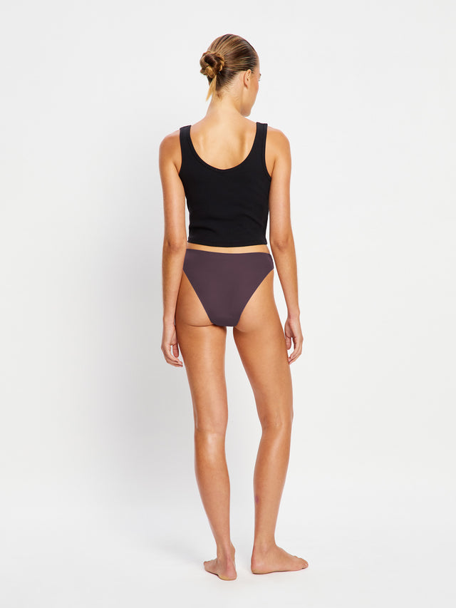Puma X Modibodi Seamless Hi-Leg Cheeky Brief Light Rich Cocoa Brown