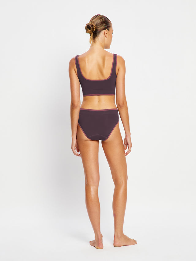 Puma X Modibodi Slip Actif Taille Haute Sans Couture Moderate Rich Cocoa Brown
