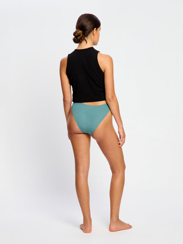 Bikini Actif sans coutures Puma X Modibodi flux moyen échancré cheeky Vert sauge