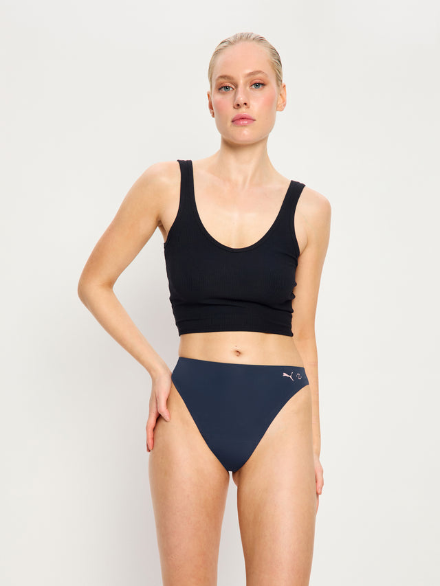 Puma X Modibodi Seamfree Active Hi Waist Thong Light Midnight 3 Pack