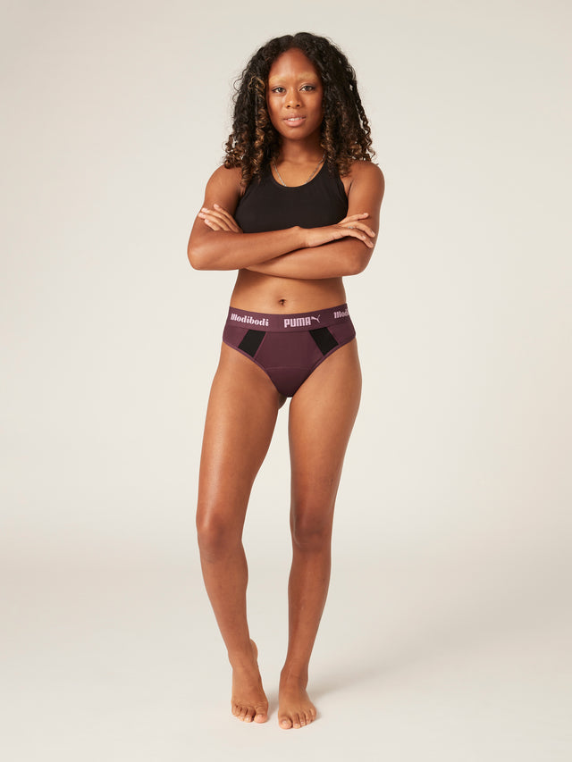 Puma x Modibodi Active Thong Helles Traubenwein/Schwarz