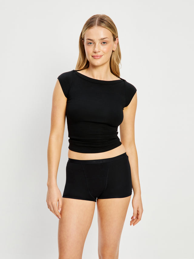 Basic Boyshort Super Schwarz