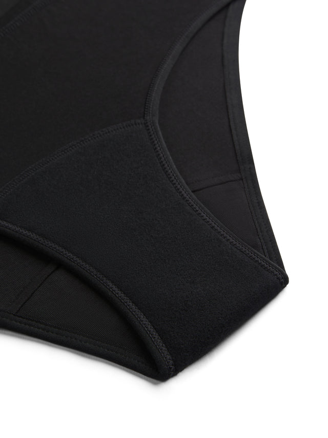 Culotte taille mi-haute basique flux léger Noir