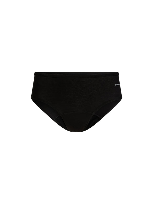 Culotte taille mi-haute basique flux léger Noir