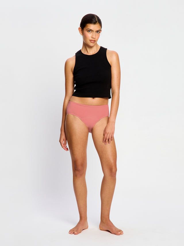 Culotte taille mi-haute basique flux moyen Lit de roses