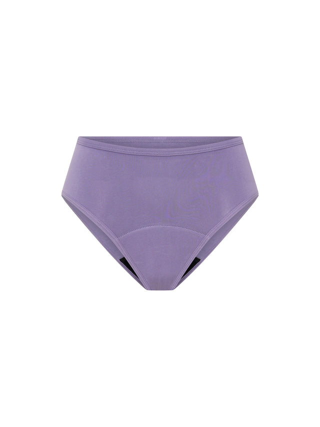 Culotte taille mi-haute basique flux moyen Violet tonic