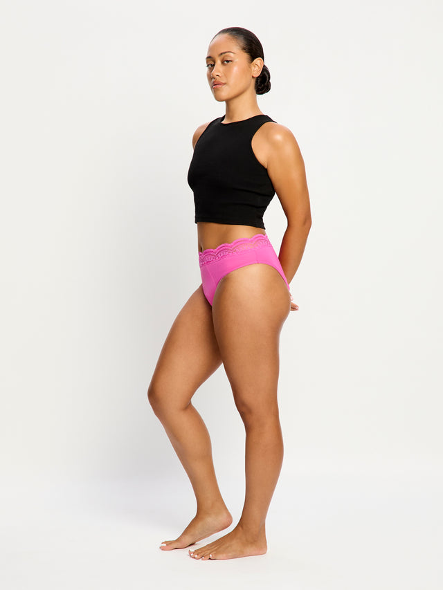 Sensual Hi Waist Bikini Super Electric Fuchsia