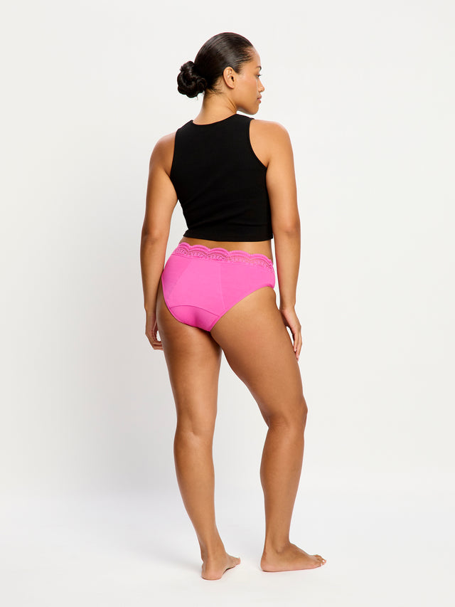 Sensual Hi Waist Bikini Super Electric Fuchsia