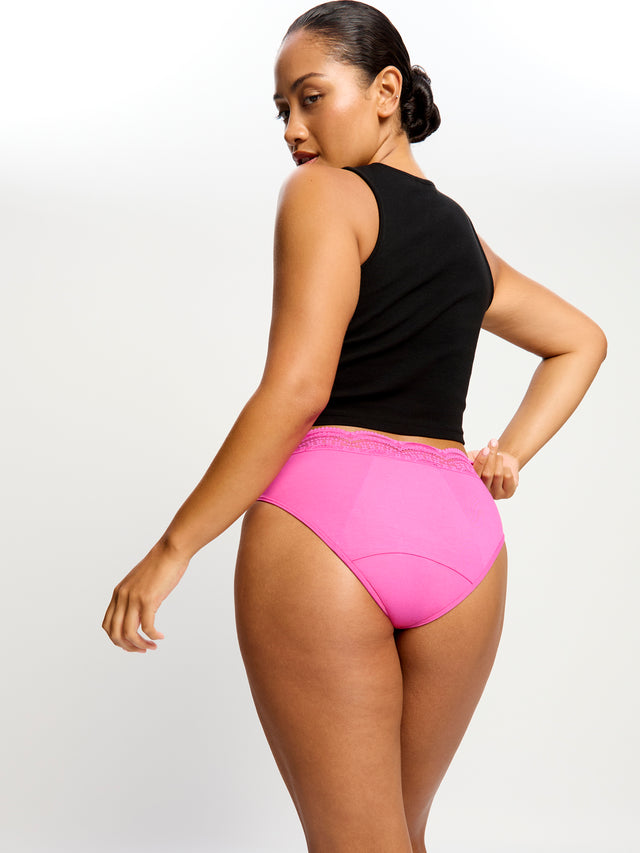 Sensual Hi Waist Bikini Super Electric Fuchsia