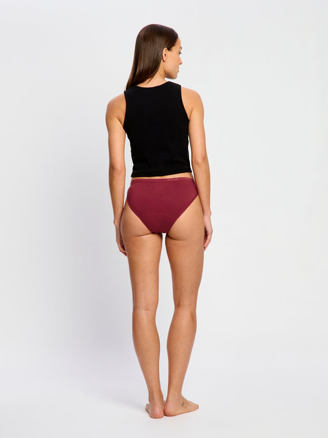 Bikini Classique flux moyen Bourgeon rouge