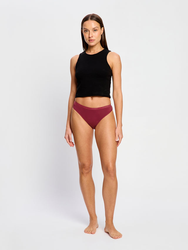 Bikini Classique flux moyen Bourgeon rouge