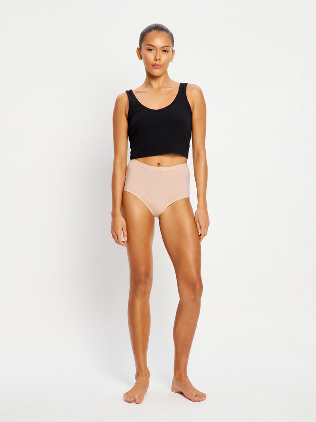 Intimates Spitzen-Slip mit hoher Taille, moderater Abendnebel