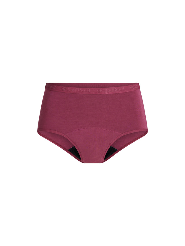 Culotte classique couvrante modérée prune pourpre